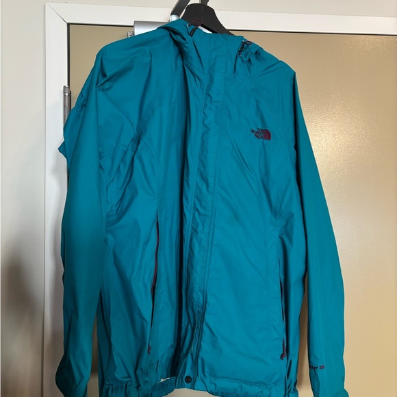 The North Face Jackets & Blazers - The North Face -  Teal Hyent 2.5 Rain/ Wind Hooded Jacket